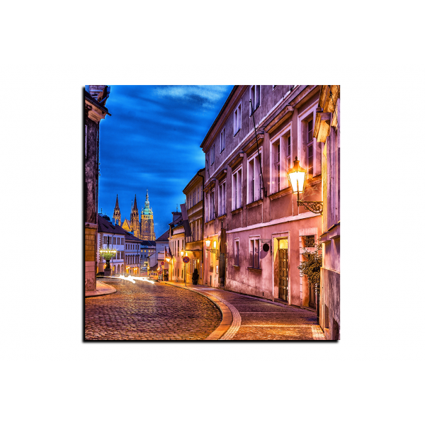 Obraz na plátně - Magické noční staré město - čtverec